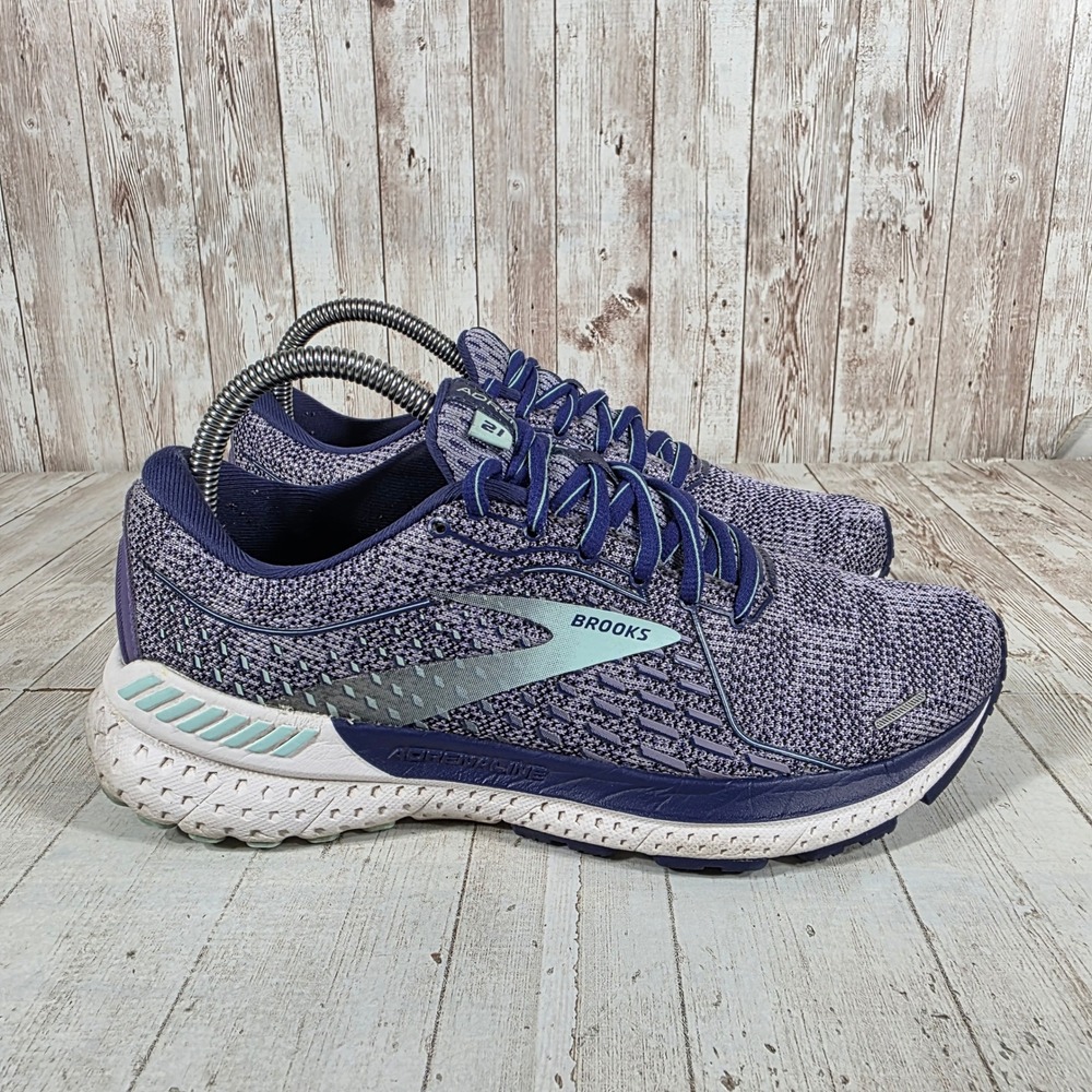 Brooks Adrenaline GTS 21 Womens Running Shoes Purple Blue 1203291B586 Size 8